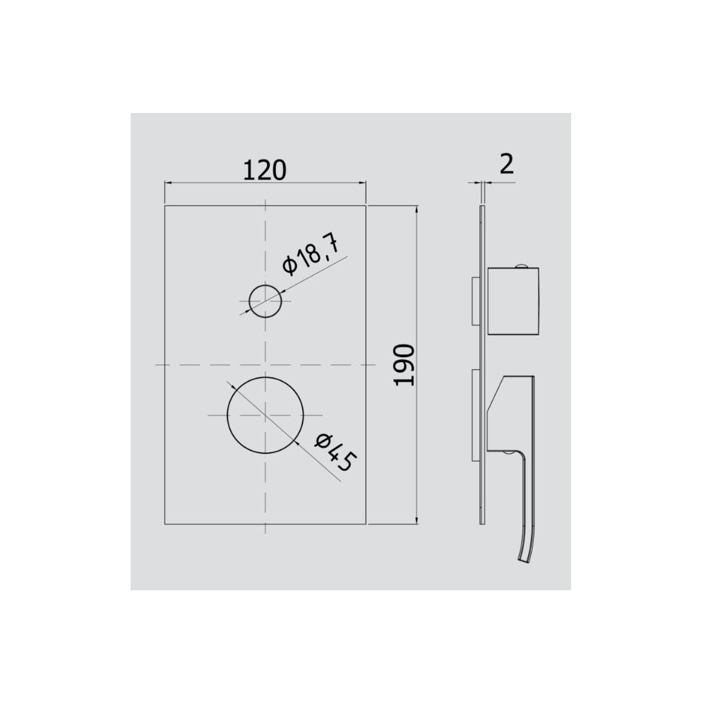 Miscelatore incasso doccia 2 uscite serie Elle modello EL018CR/M cromato Paffoni by CeramicStore | Lo specialista del tuo bagno
