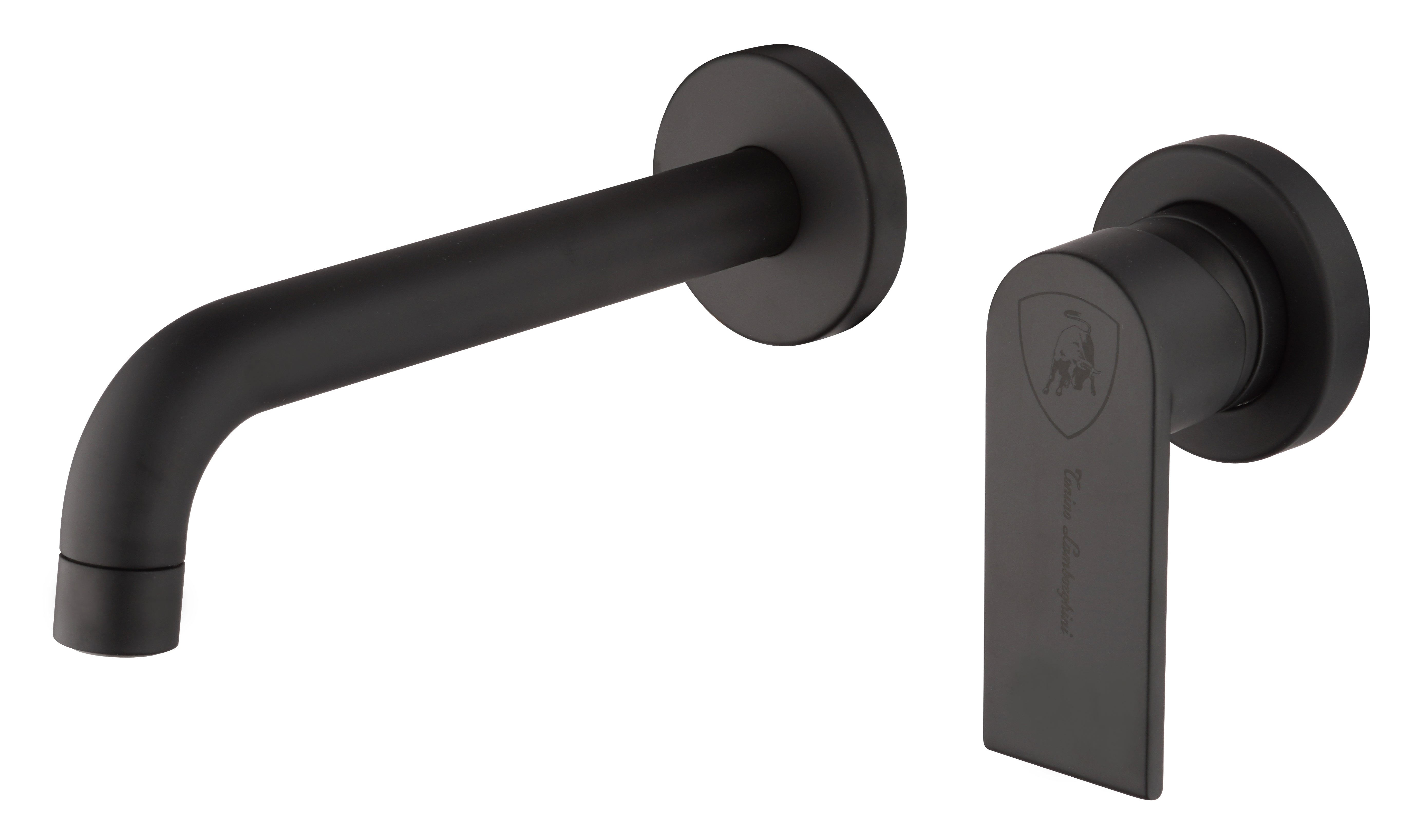 Miscelatore rubinetto per lavabo a muro finitura Nero opaco Tonino Lamborghini collezione Laguna by CeramicStore | Lo specialista del tuo bagno