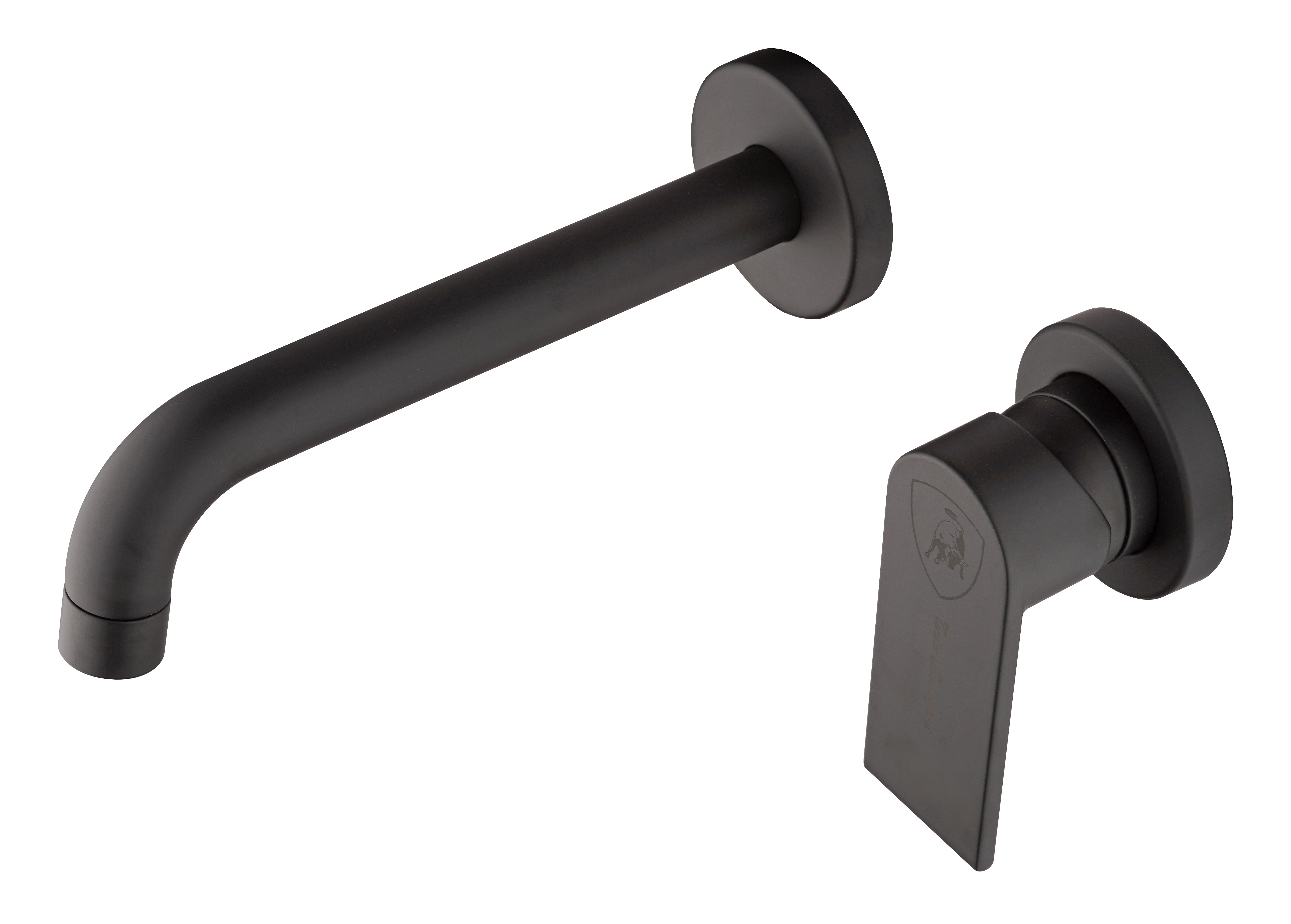 Miscelatore rubinetto per lavabo a muro finitura Nero opaco Tonino Lamborghini collezione Laguna by CeramicStore | Lo specialista del tuo bagno