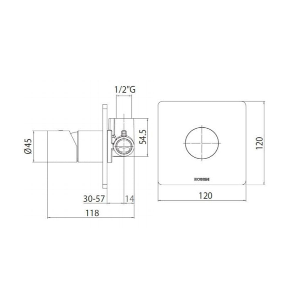 Kit miscelatore monocomando 1 via, placca murale, supporto doccia e doccino Paloma in Abs con flessibile Cromolux by CeramicStore | Lo specialista del tuo bagno