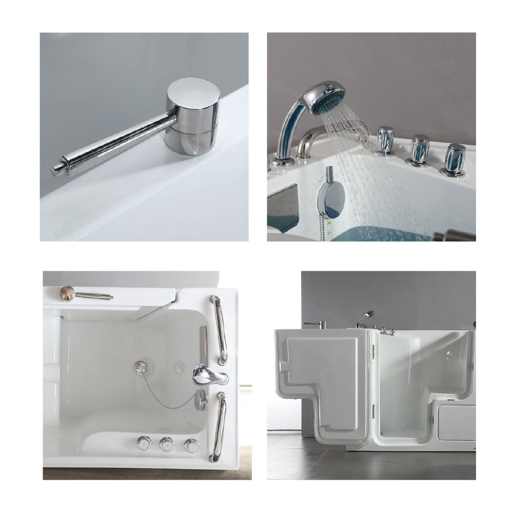 Vasca per anziani modello Dalia 1320x762x1143 mm con pannello lato destro by CeramicStore | Lo specialista del tuo bagno
