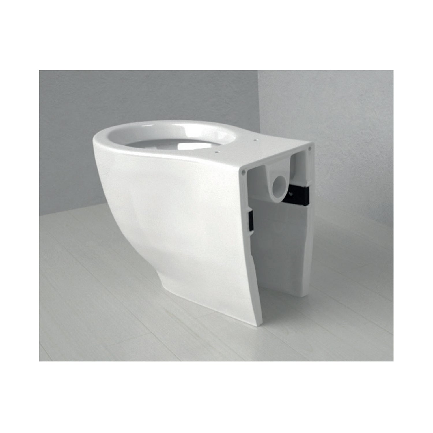 Vaso filomuro senza brida 55x36 cm collezione Le Fiabe di Hatria con sedile soft close