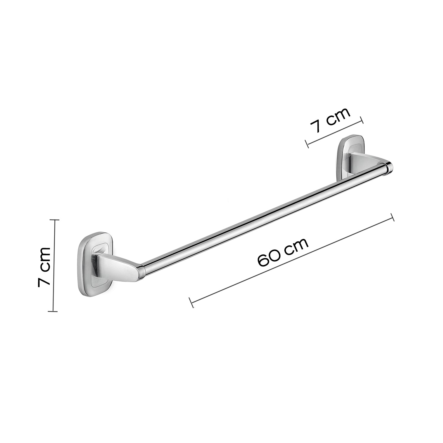 Porta asciugamani 60 cm a parete di Gedy serie Everest - Cromato by CeramicStore | Lo specialista del tuo bagno