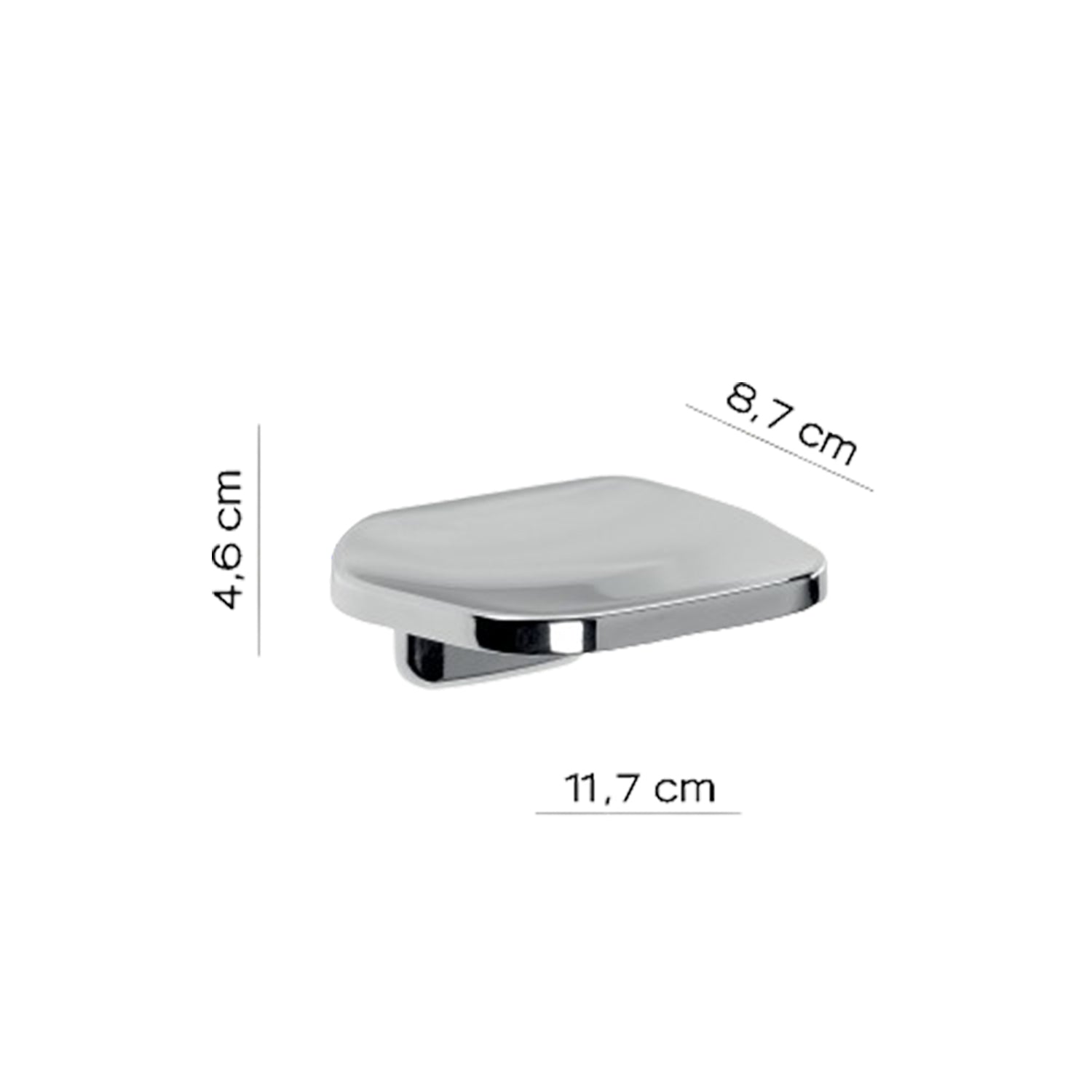 Portasapone a muro in alluminio anodizzato di Gedy serie K2 - Cromato by CeramicStore | Lo specialista del tuo bagno