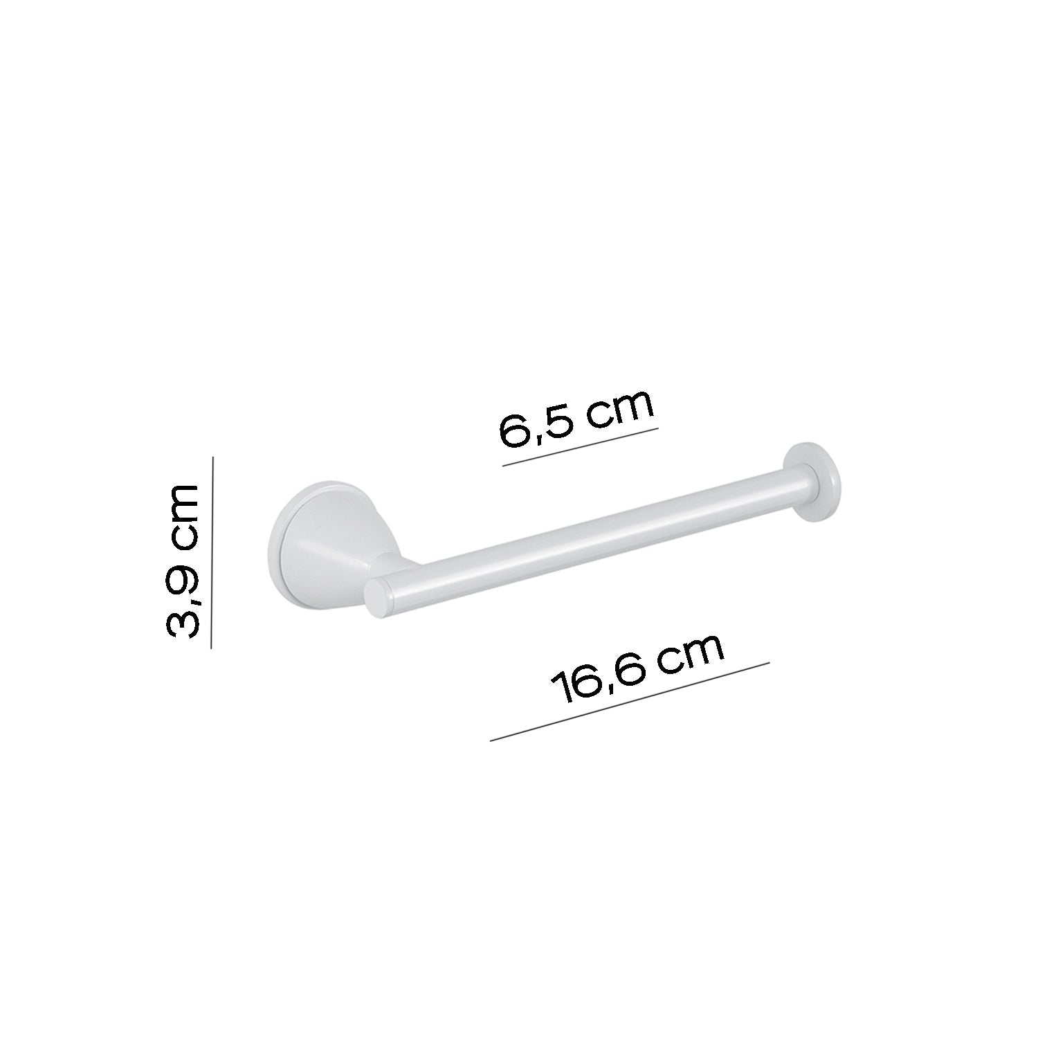 Porta carta igienica in Acciaio Inox Genziana di Gedy - Bianco