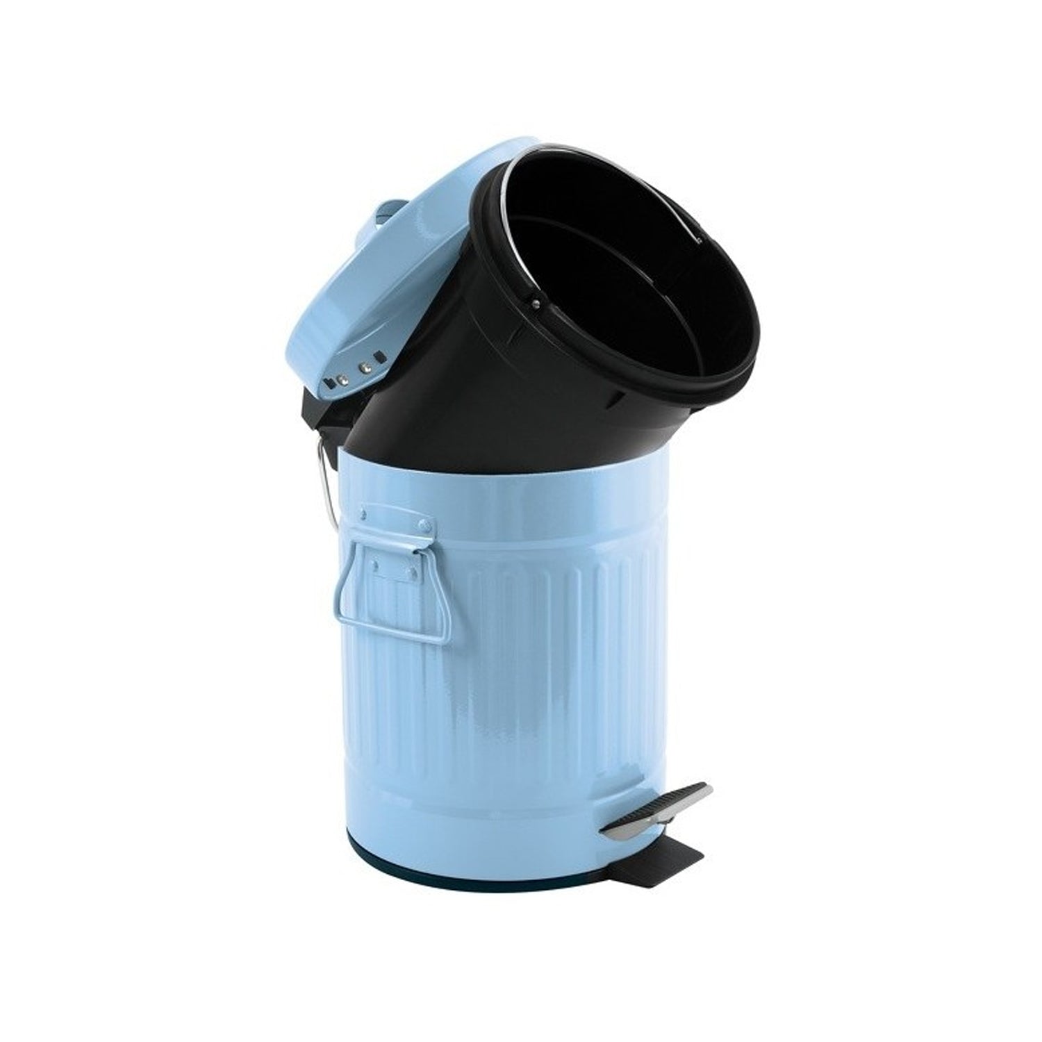 Pattumiera a pedale in Acciaio da 3L modello Habana - Blu Pastello by CeramicStore | Lo specialista del tuo bagno