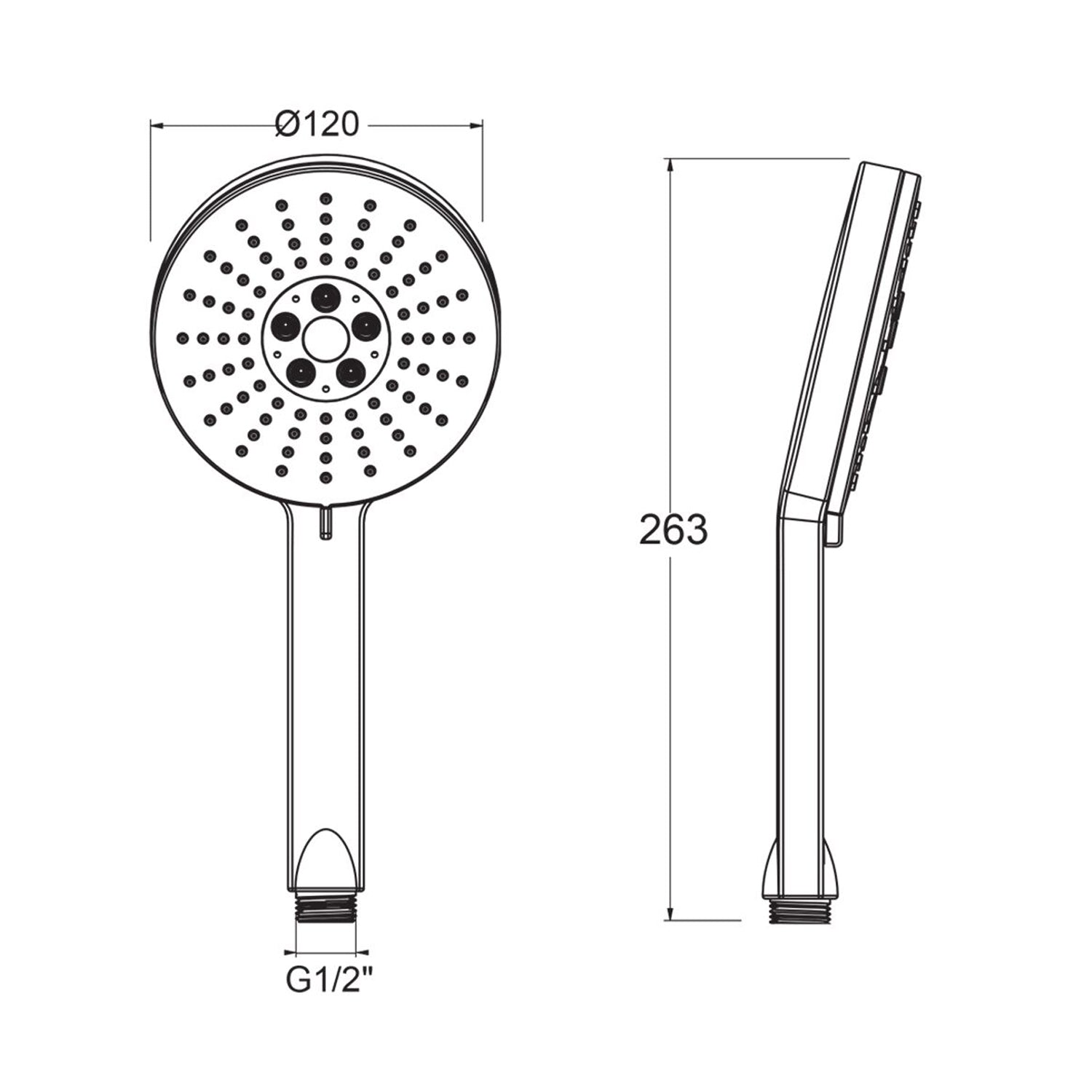 Doccia idromassaggio Agata 3 anticalcare 3 getti nichel spazzolato by CeramicStore | Lo specialista del tuo bagno
