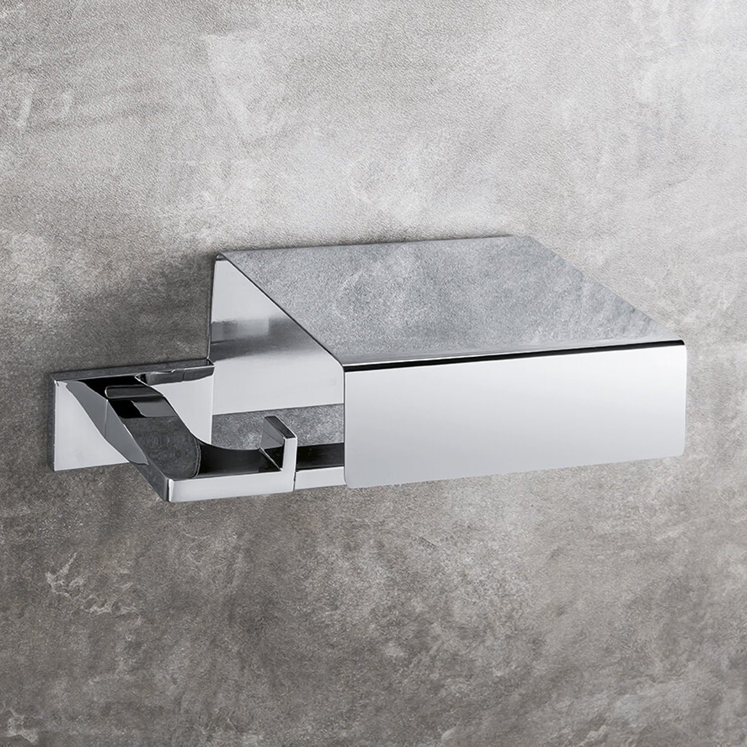 Porta rotolo coperto nero collezione Look di Colombo Design