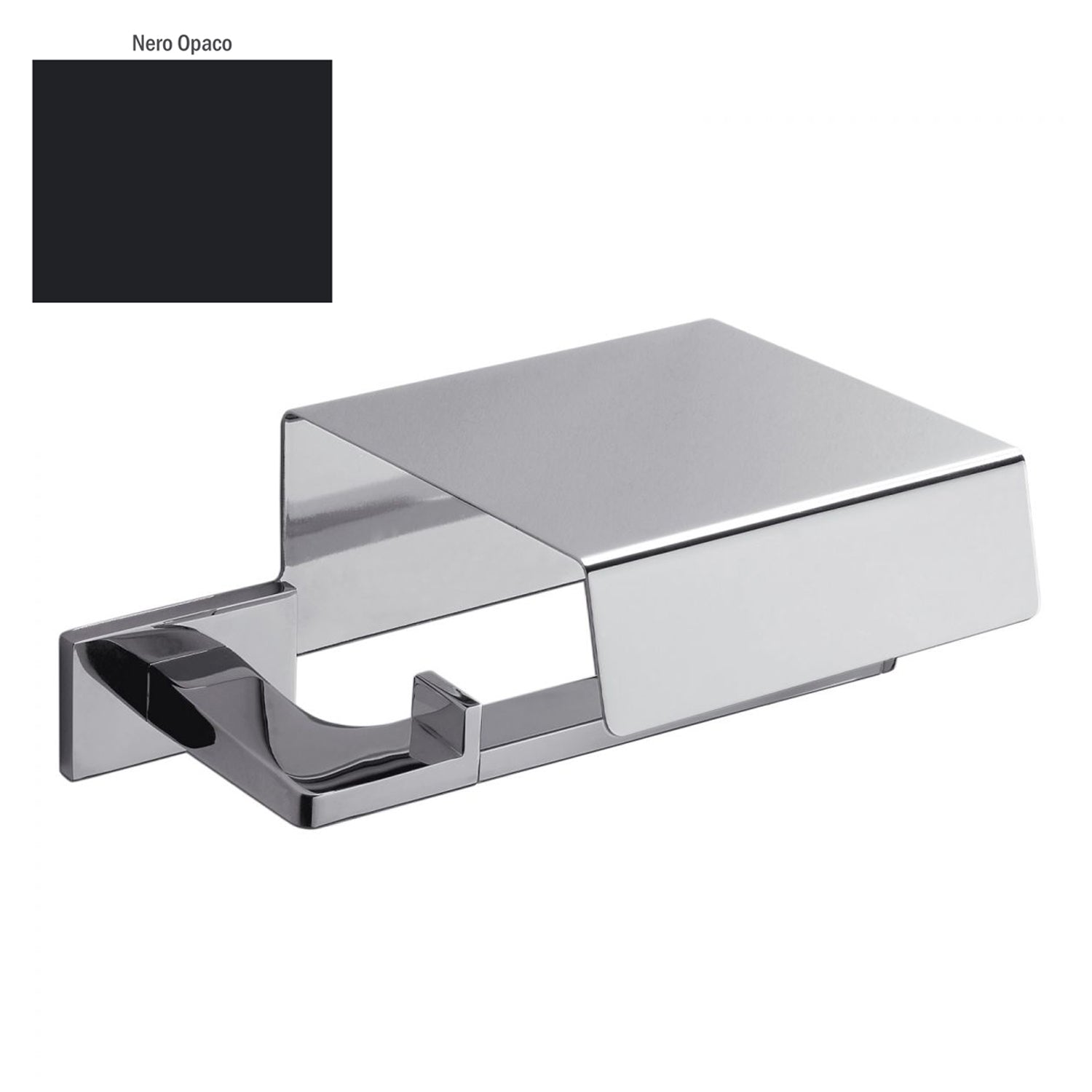 Porta rotolo coperto nero collezione Look di Colombo Design