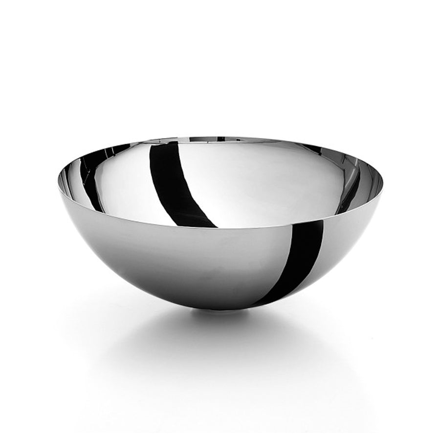 Lavabo vasca tonda da appoggio di Lineabeta in acciaio inox lucido senza piletta diam. cm 29x13h