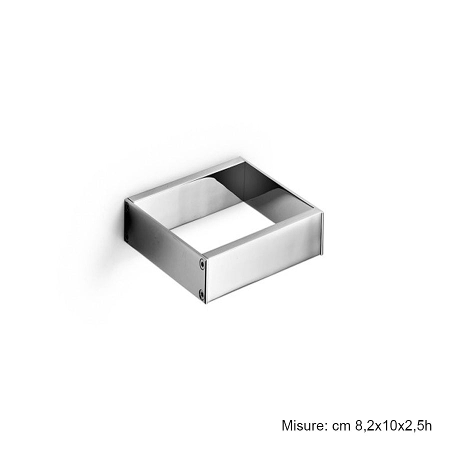 Supporto per accessori bagno in ottone cromato di Lineabeta serie Skuara da 82 mm by CeramicStore | Lo specialista del tuo bagno