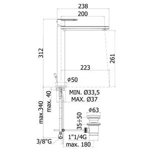 Miscelatore lavabo alto Paffoni Candy CA081 by CeramicStore | Lo specialista del tuo bagno