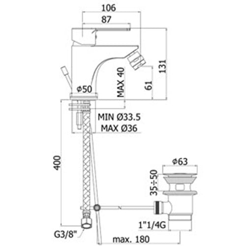 Paffoni Red miscelatore lavabo c/scarico + bidet c/scarico ottone cromato by CeramicStore | Lo specialista del tuo bagno