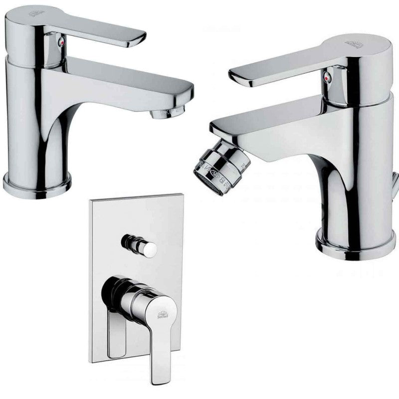 Paffoni Red miscelatore lavabo c/scarico, bidet c/scarico e doccia deviatore by CeramicStore | Lo specialista del tuo bagno