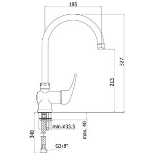 Paffoni Apollo rubinetto lavello canna orientabile ottone cromato by CeramicStore | Lo specialista del tuo bagno