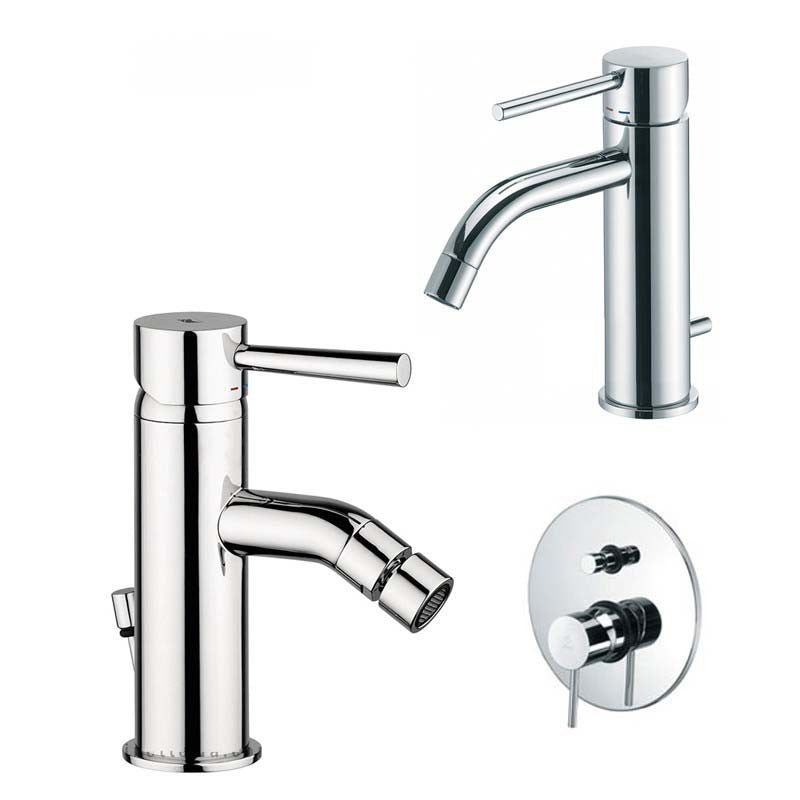 Paffoni Light miscelatore lavabo c/scarico, bidet c/scarico e doccia con deviatore by CeramicStore | Lo specialista del tuo bagno