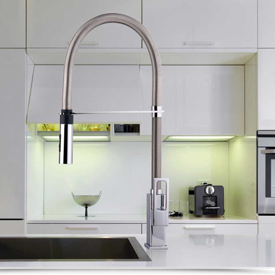 Miscelatore lavello Professional Paffoni Effe con doccia in ABS a doppio getto by CeramicStore | Lo specialista del tuo bagno
