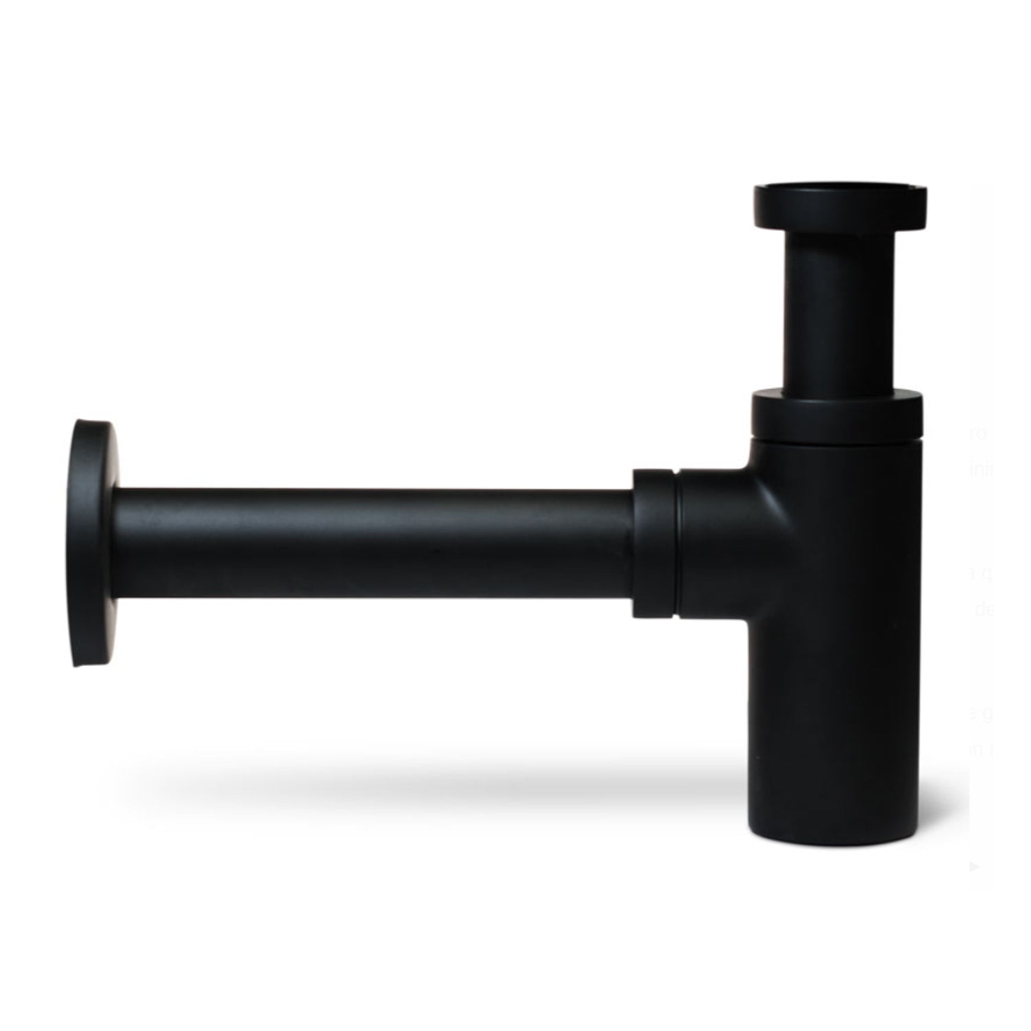 Sifone di scarico in ottone verniciato nero opaco per lavelli da esterno 1"1/4 by CeramicStore | Lo specialista del tuo bagno