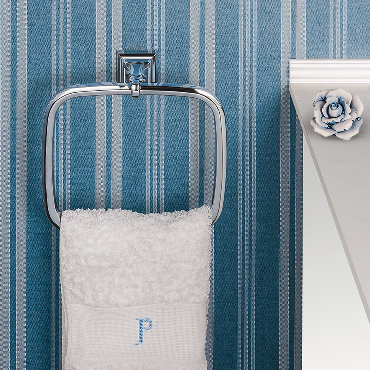 Porta salvietta ad anello in ottone cromato collezione Portofino di Colombo Design by CeramicStore | Lo specialista del tuo bagno