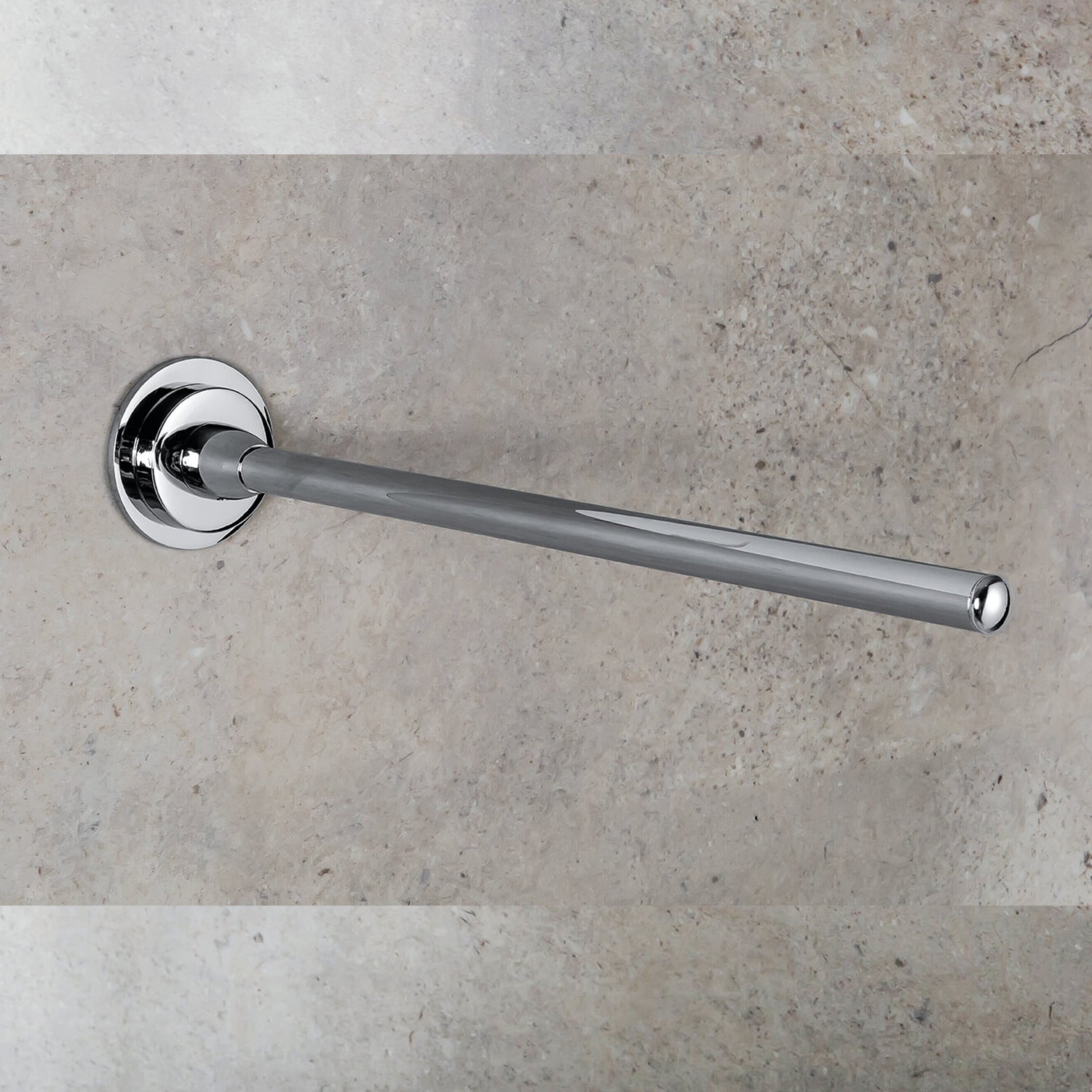 Porta salviette fisso cm 34 in ottone cromato Colombo Design collezione Basic Con fissaggio a tassello e ad incollo con kit opzionale by CeramicStore | Lo specialista del tuo bagno