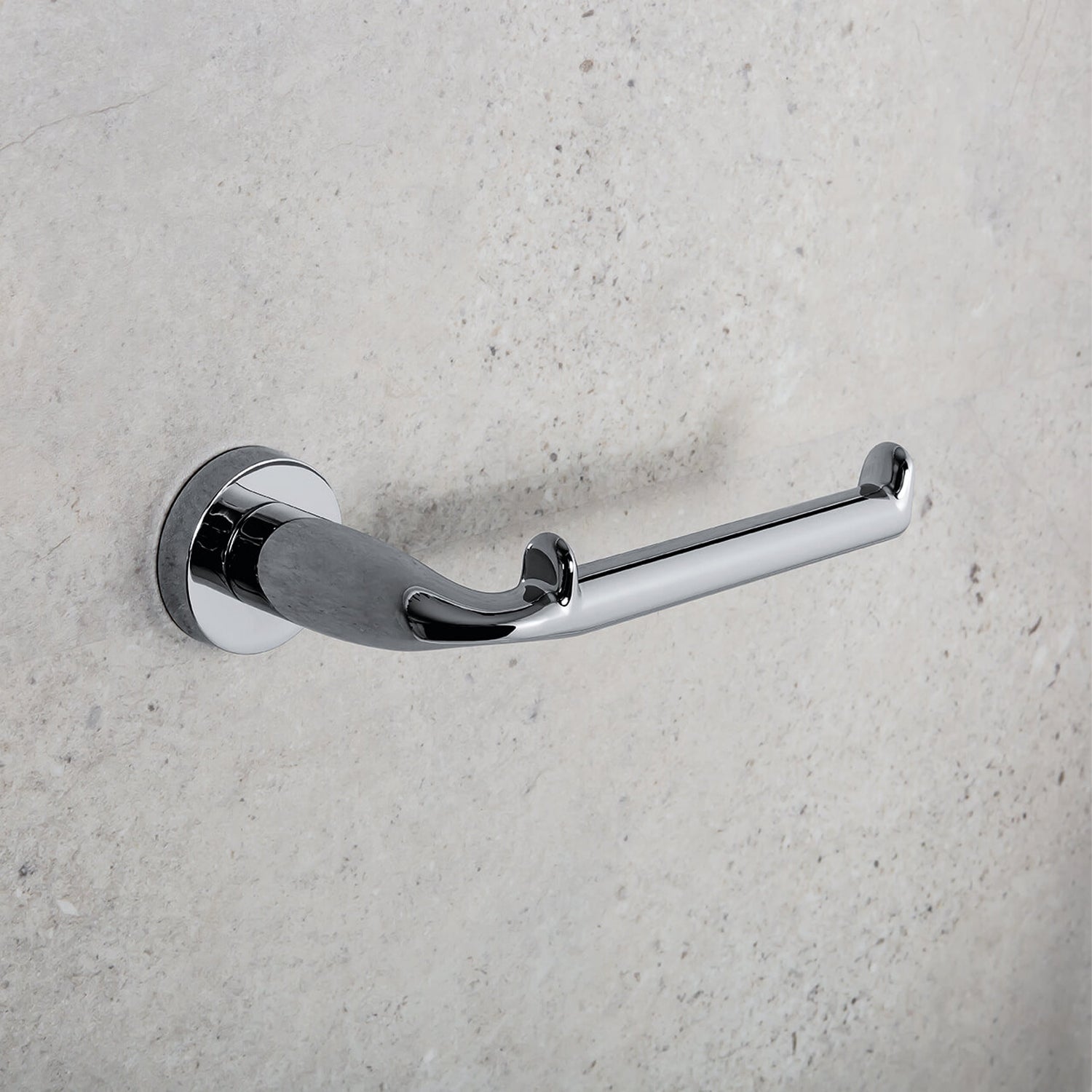 Portarotolo Nero Opaco Colombo Design collezione Basic Con fissaggio a tassello e ad incollo con kit opzionale