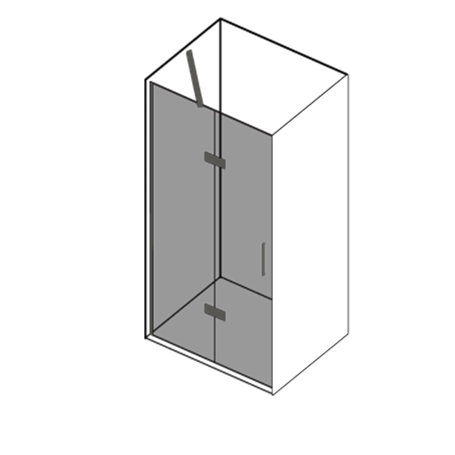 Porta doccia battente versione sinistra cm 90 modello Atlas in cristallo temperato mm 8 by CeramicStore | Lo specialista del tuo bagno