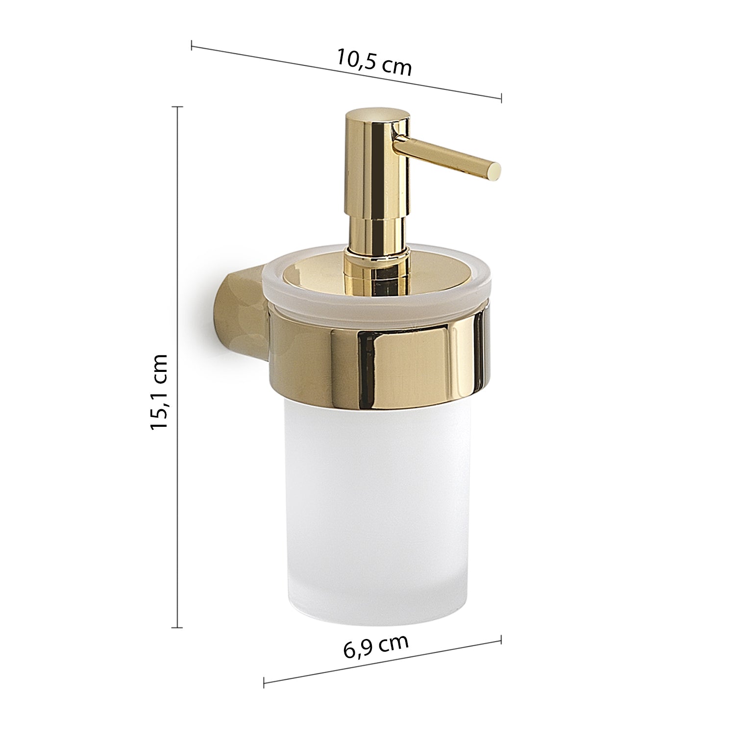 Dosasapone a muro con erogatore di Gedy serie Pirenei - Oro by CeramicStore | Lo specialista del tuo bagno