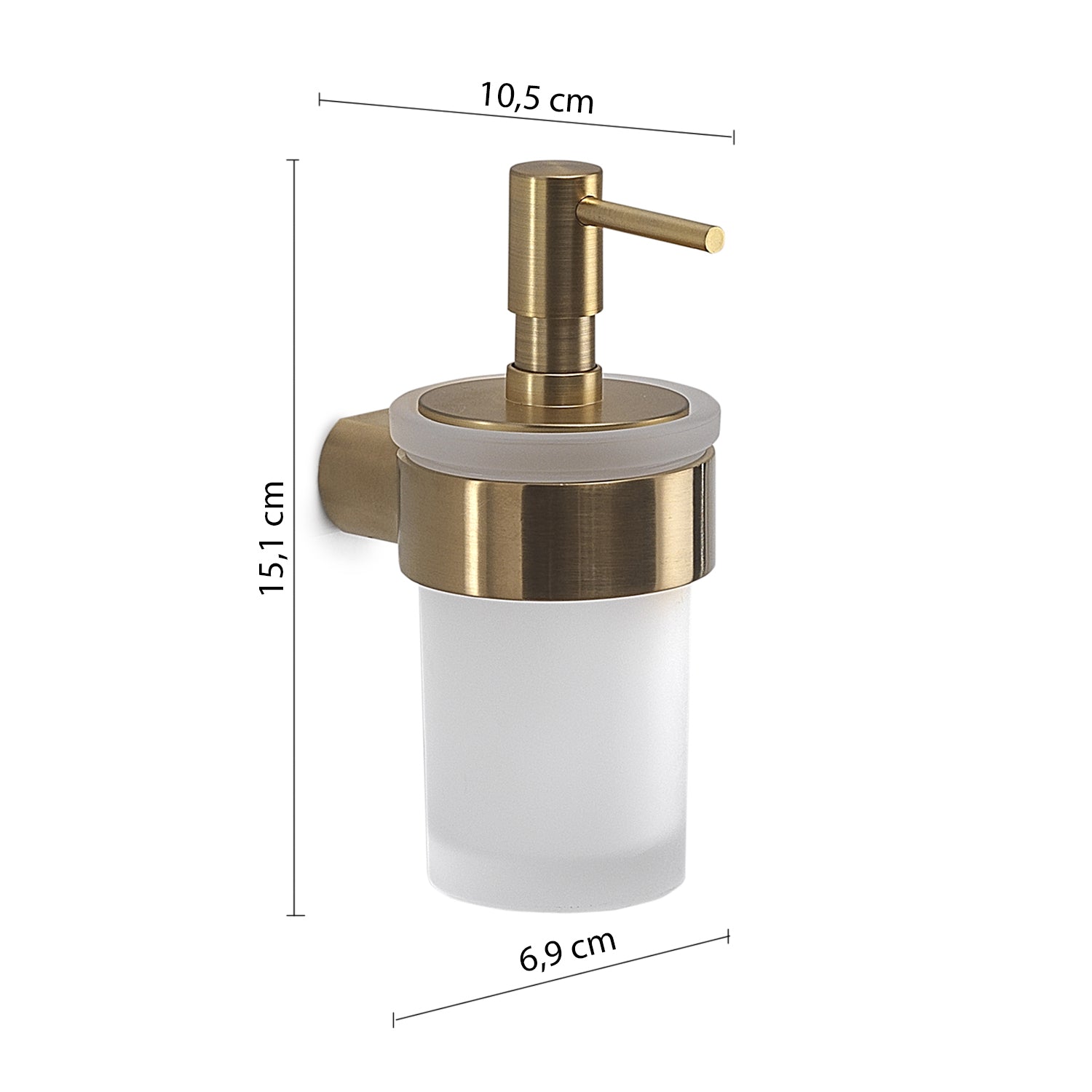 Dosasapone a muro con erogatore di Gedy serie Pirenei - Oro Matt by CeramicStore | Lo specialista del tuo bagno