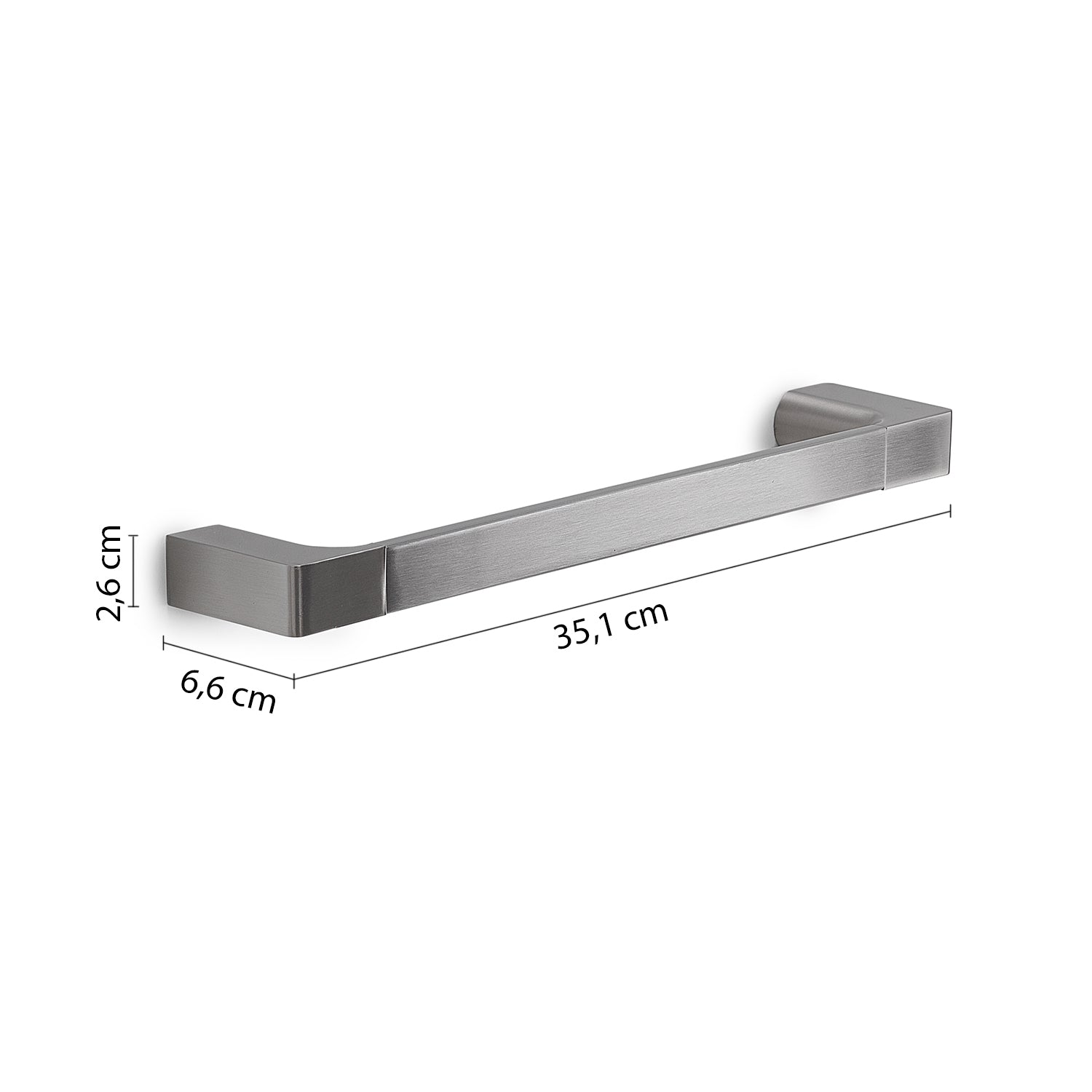 Porta asciugamani a muro Gedy serie Pirenei 35 cm - Spazzolato by CeramicStore | Lo specialista del tuo bagno