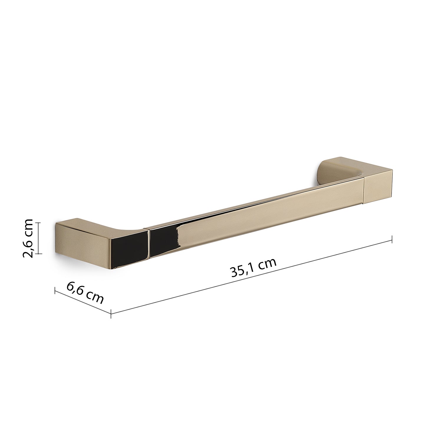Porta asciugamani a muro Gedy serie Pirenei 35 cm - Oro by CeramicStore | Lo specialista del tuo bagno