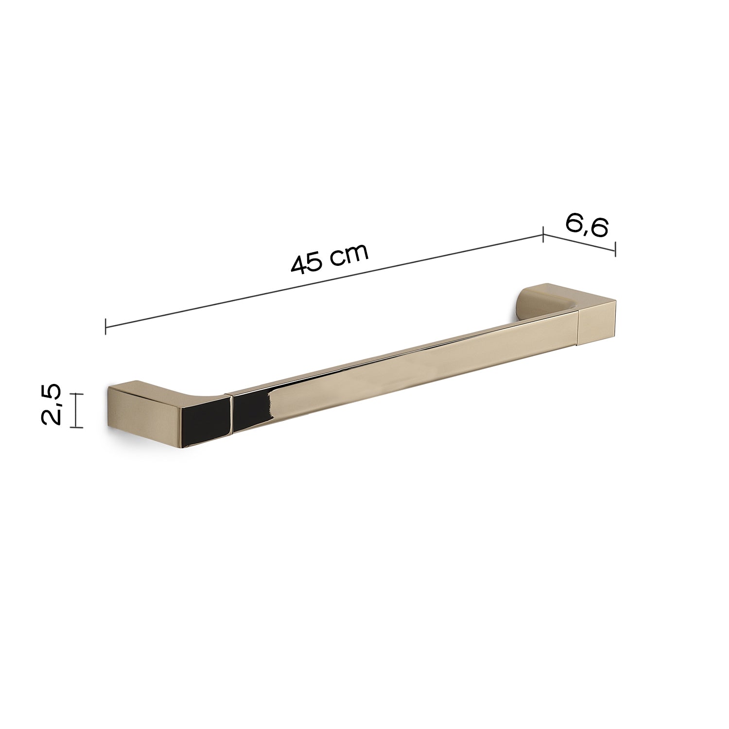 Portasalviette a muro di Gedy serie Pirenei 45 cm - Oro by CeramicStore | Lo specialista del tuo bagno
