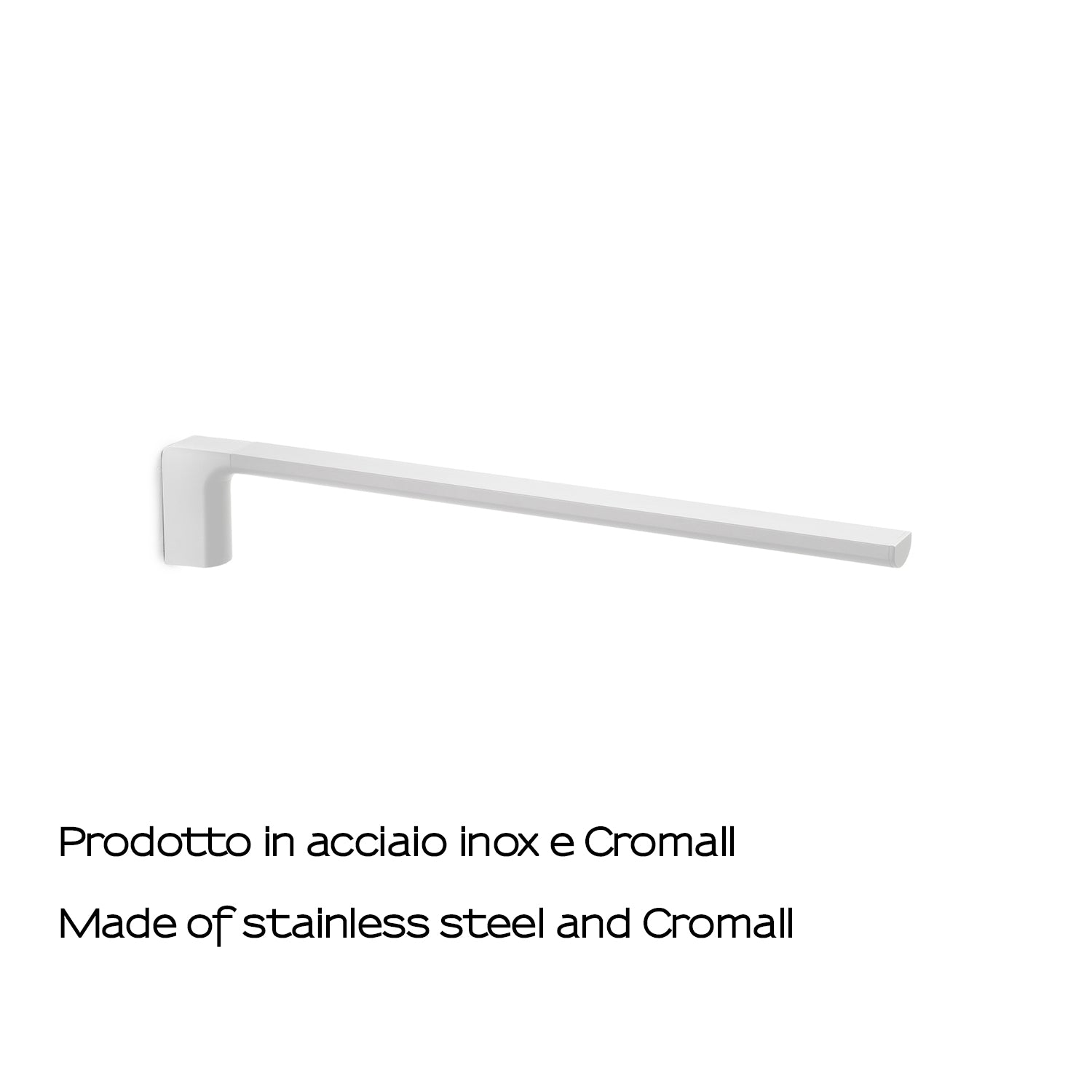 Portasalviette a muro fisso a 1 braccio Gedy serie Pirenei - Bianco Matt by CeramicStore | Lo specialista del tuo bagno