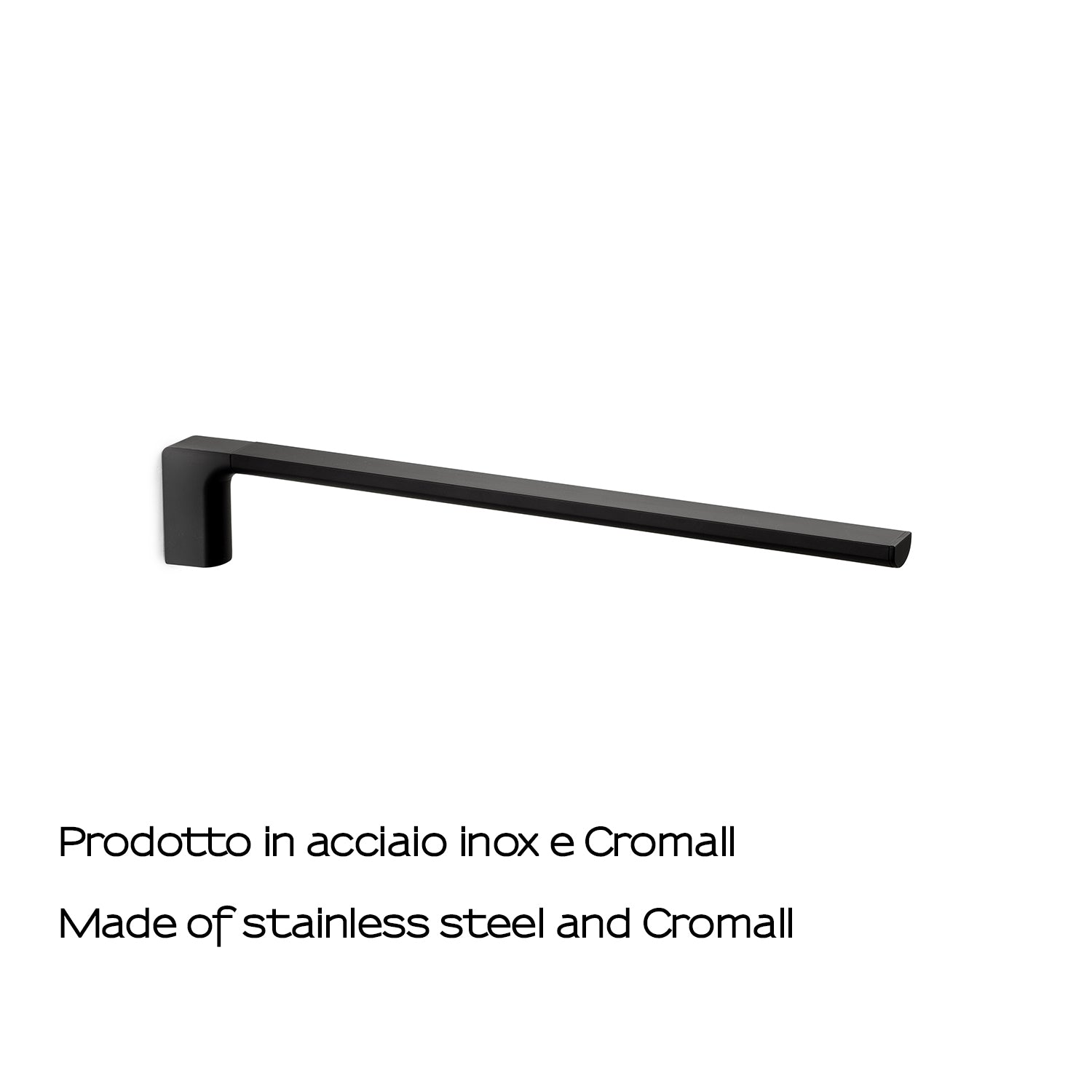 Portasalviette a muro fisso a 1 braccio Gedy serie Pirenei - Nero Matt by CeramicStore | Lo specialista del tuo bagno