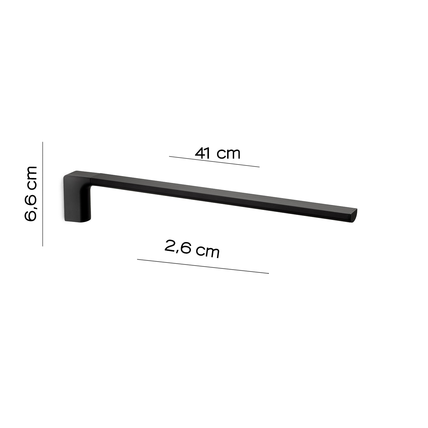 Portasalviette a muro fisso a 1 braccio Gedy serie Pirenei - Nero Matt by CeramicStore | Lo specialista del tuo bagno