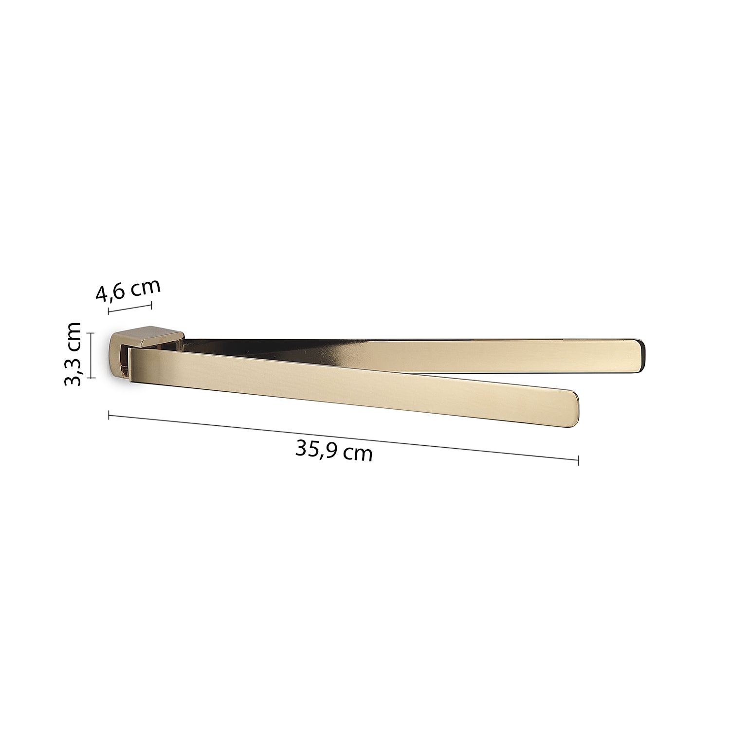 Portasalviette a snodo Gedy serie Pirenei - Oro by CeramicStore | Lo specialista del tuo bagno