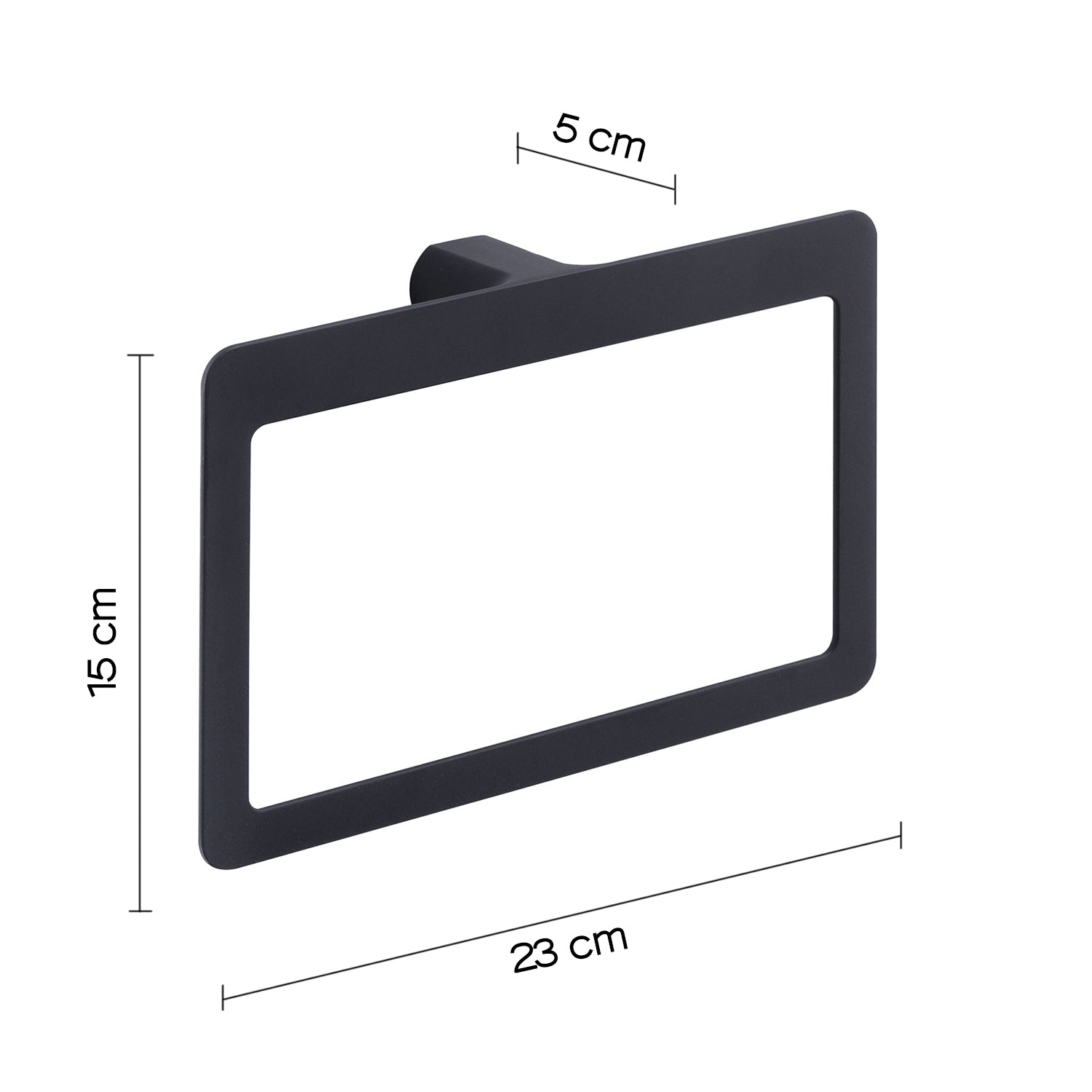 Portasalviette ad anello Gedy serie Pirenei - Nero Matt by CeramicStore | Lo specialista del tuo bagno