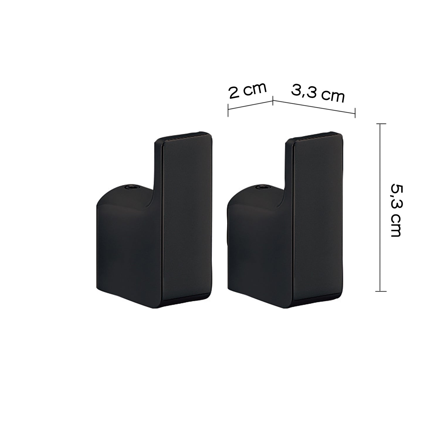 Appendini 2 pezzi a muro Gedy serie Pirenei - Nero Matt by CeramicStore | Lo specialista del tuo bagno