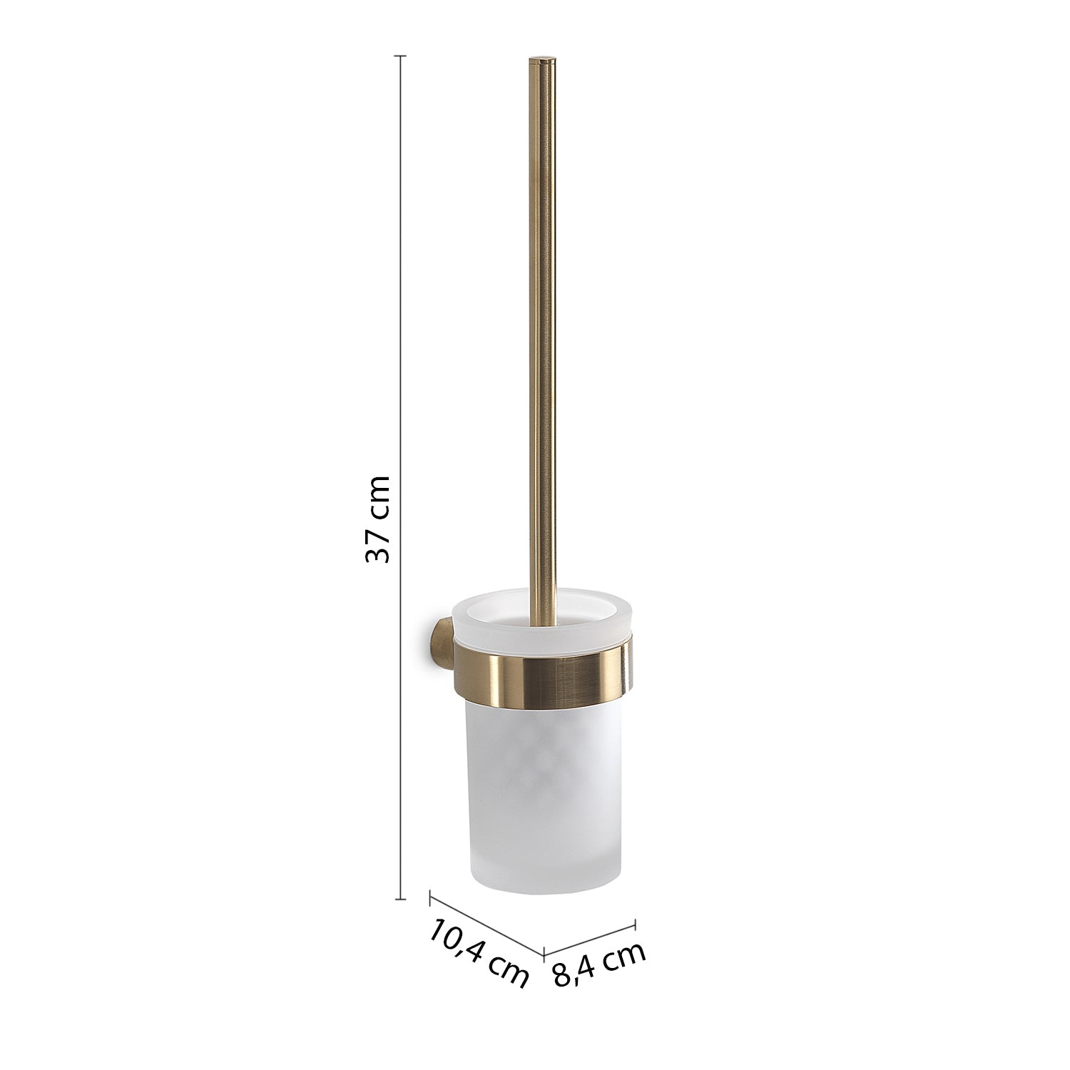 Scopino da muro con ciuffo in setole Gedy serie Pirenei - Oro Matt by CeramicStore | Lo specialista del tuo bagno