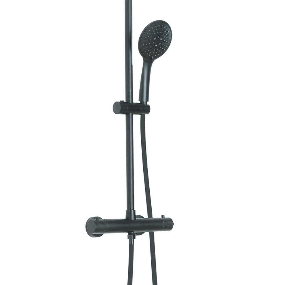 Colonna doccia estensibile, con soffione e doccetta serie Star Mix 03 by Gedy - Nero matt by CeramicStore | Lo specialista del tuo bagno