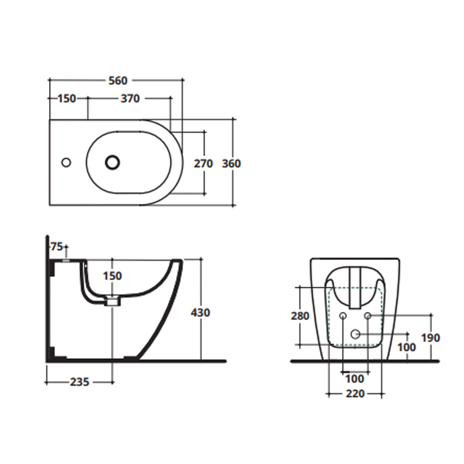 Sanitari filoparete scarico traslato Althea Cover Rimless wc+ bidet + sedile slim SoftClose 56x36 cm
