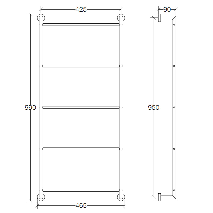 Scaletta porta asciugamani a muro Lineabeta collezione Baketo in ottone cromato by CeramicStore | Lo specialista del tuo bagno