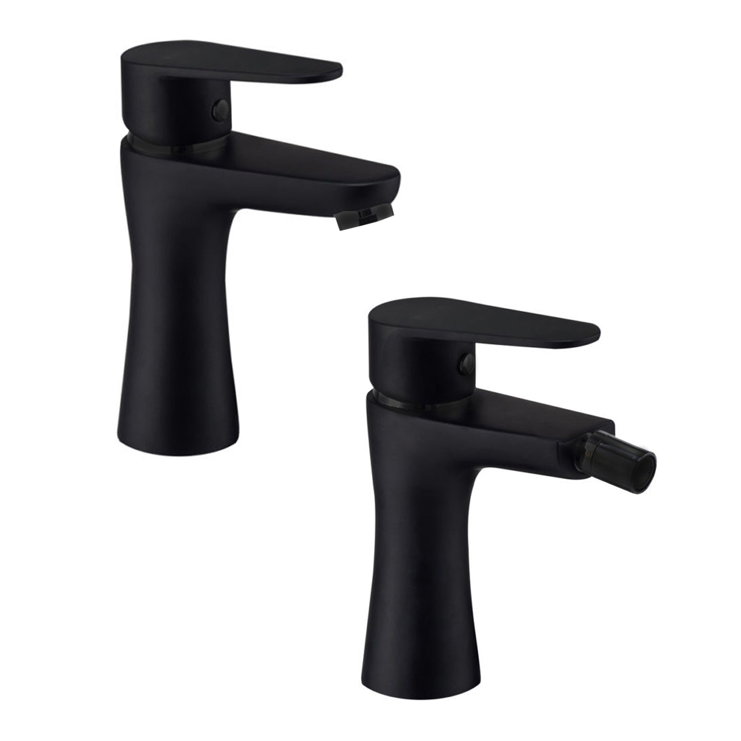 Set di miscelatori lavabo e bidet di Artis collezione Indy nella finitura Nero Opaco by CeramicStore | Lo specialista del tuo bagno