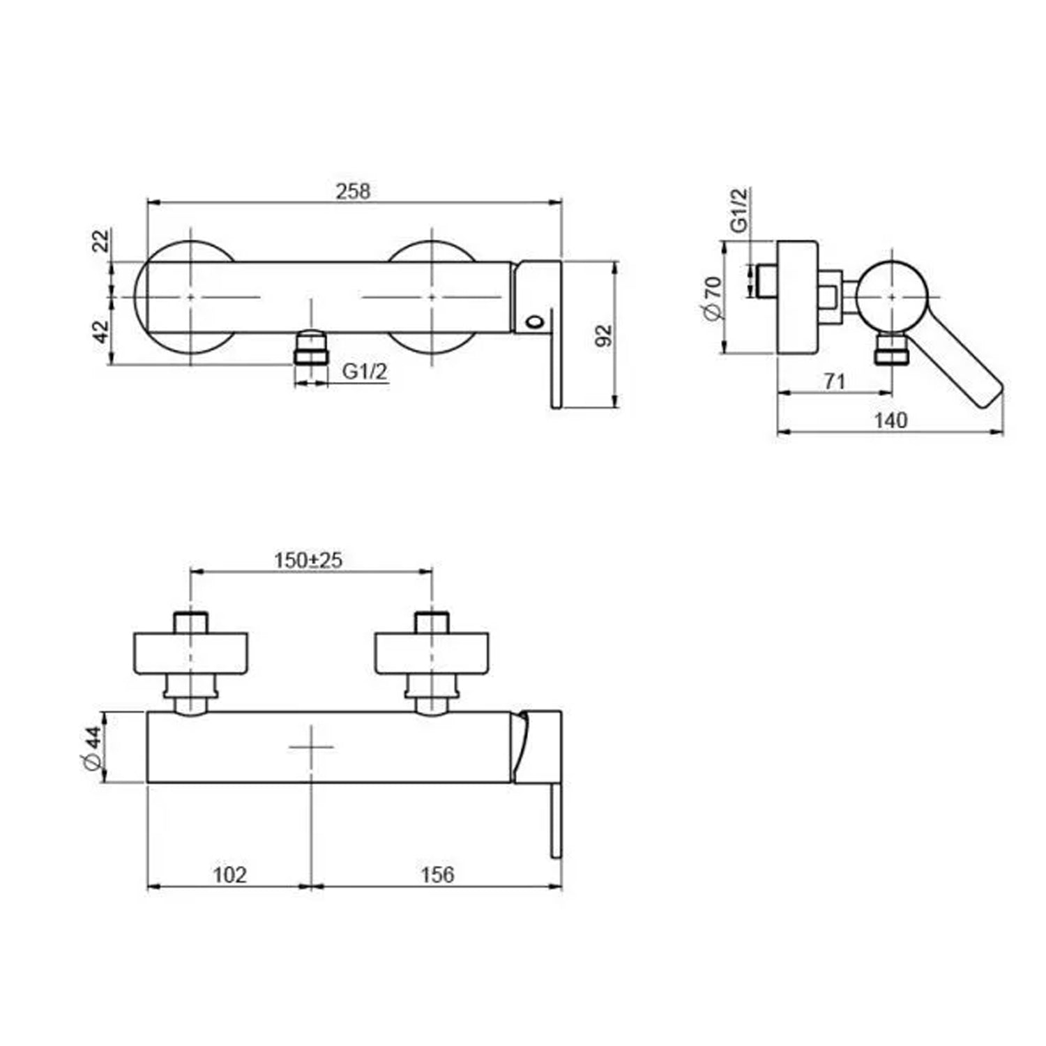 Miscelatore doccia monocomando FIMA modello Matrix finitura Cromo lucido by CeramicStore | Lo specialista del tuo bagno