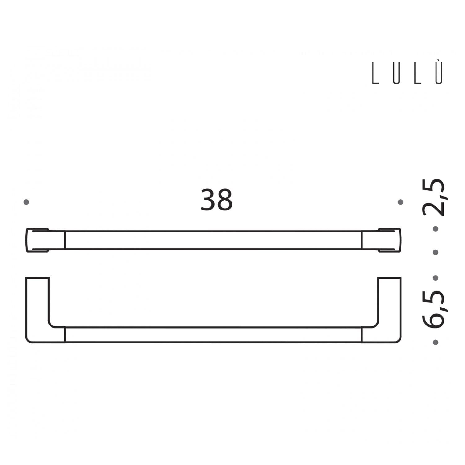 Porta salvietta 38cm in ottone collezione Lul๠di Colombo Design by CeramicStore | Lo specialista del tuo bagno