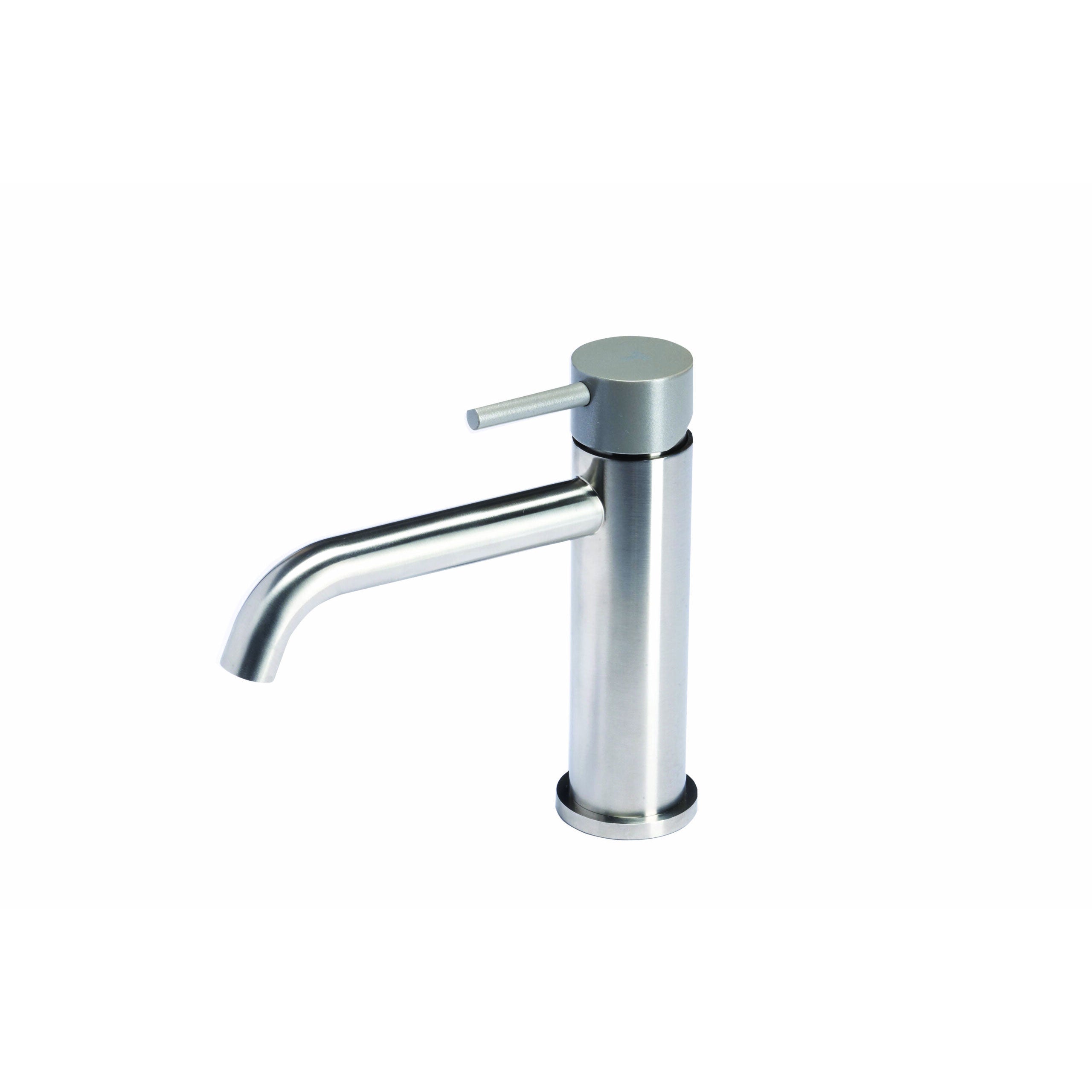 Rubinetto miscelatore Lavabo senza scarico  in acciaio inox Finitura Spazzolata con Maniglia colore Roccia Tubico Colorado