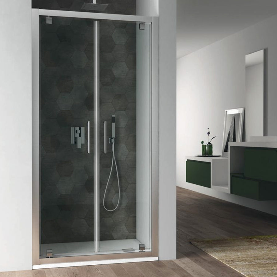 Porta doccia a due battenti da 70 cm modello Minerva in cristallo trasparente 6 mm by CeramicStore | Lo specialista del tuo bagno