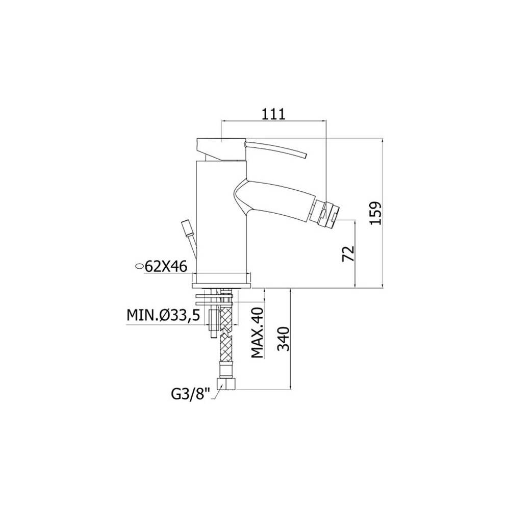 Miscelatore bidet ellittico senza scarico serie Berry modello BR131CR cromato Paffoni by CeramicStore | Lo specialista del tuo bagno