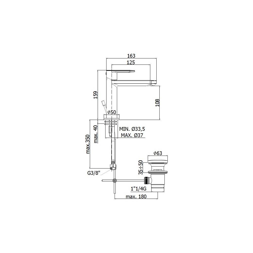 Miscelatore lavabo monocomando con scarico clic clac serie Candy modello CA071HKCR cromato Paffoni by CeramicStore | Lo specialista del tuo bagno