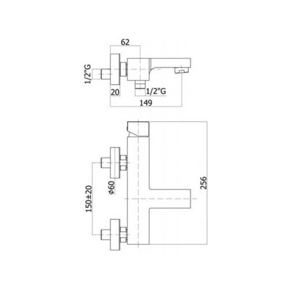Miscelatore vasca con duplex e supporto fisso serie EFFE modello EF026CR cromato Paffoni by CeramicStore | Lo specialista del tuo bagno
