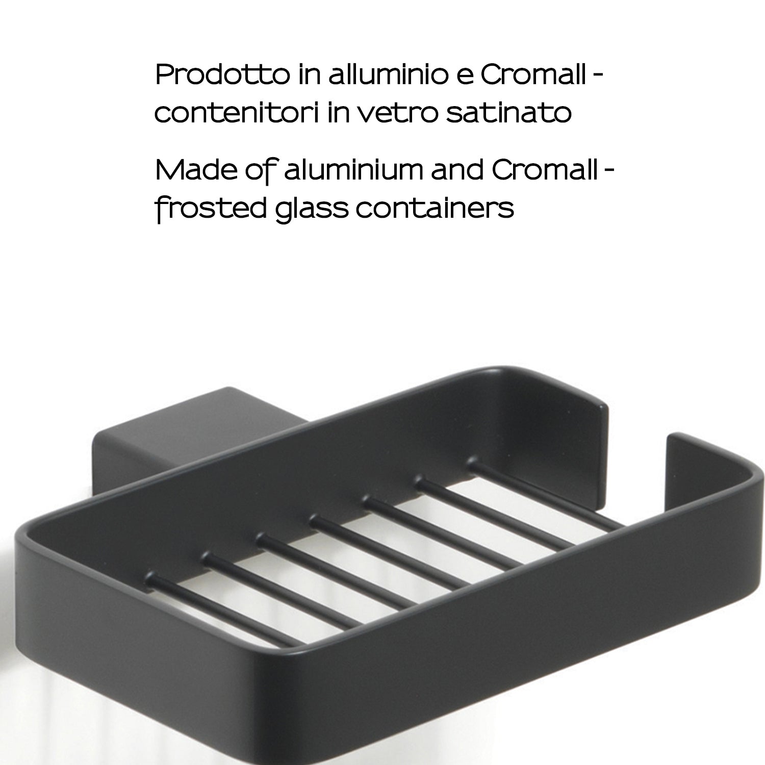 Portaoggetti doccia a parete Gedy serie Lounge - Nero Matt by CeramicStore | Lo specialista del tuo bagno
